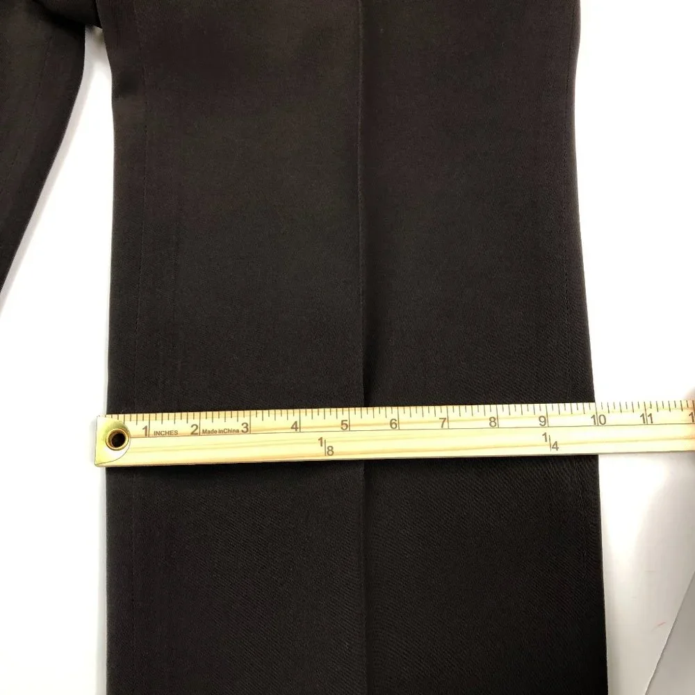 Kasper Classics Petite Wide Leg  High Waist Flat Front Pants Quiet Luxury Office